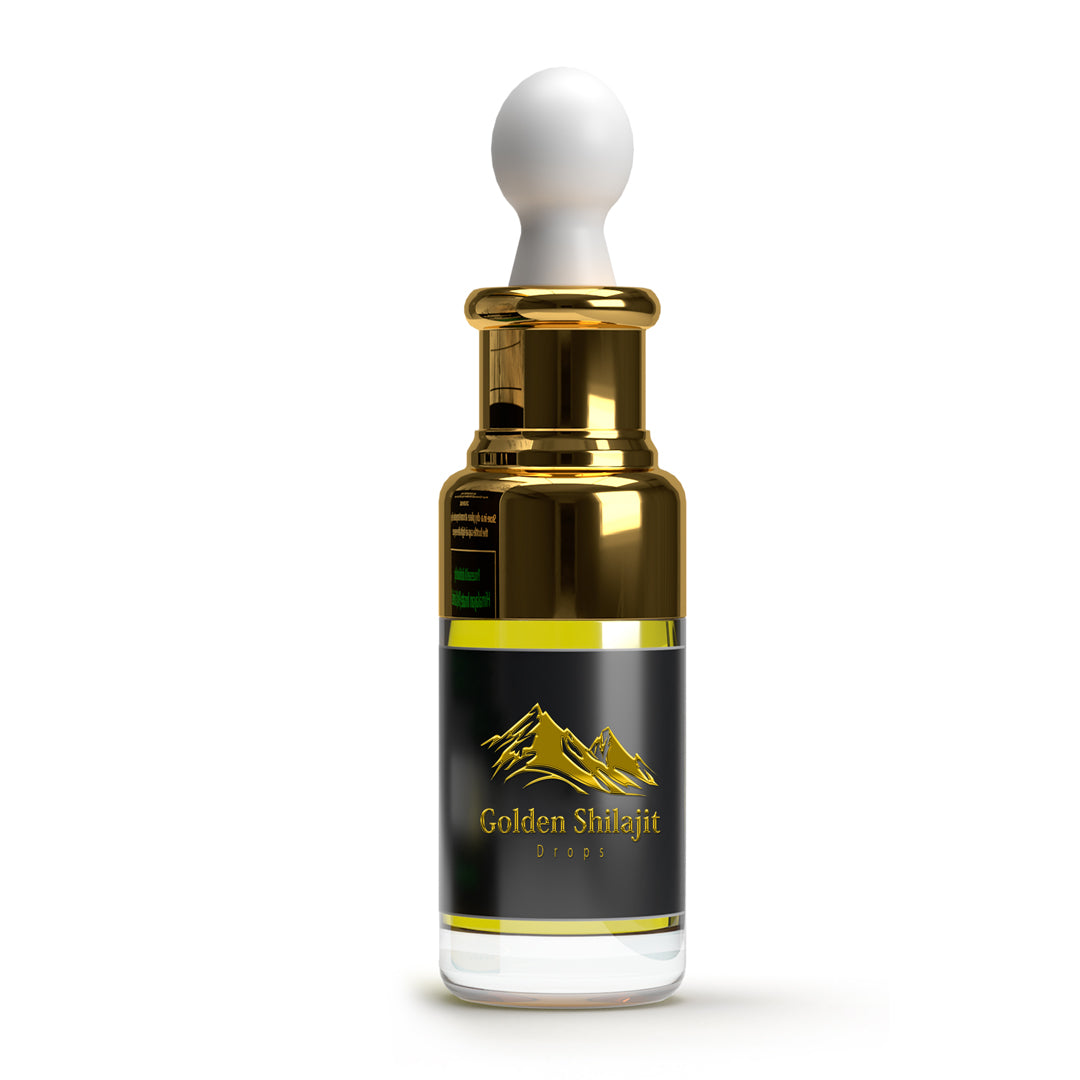 Golden Himalayan Shilajit Drops | 30 ML | 2 Months Supply